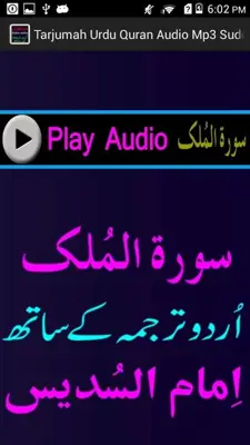 Tarjumah Urdu Quran Audio Mp3 Sudes Tilawat Withou android App screenshot 2