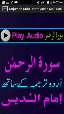 Tarjumah Urdu Quran Audio Mp3 Sudes Tilawat Withou android App screenshot 5