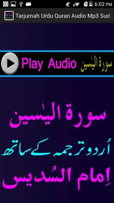 Tarjumah Urdu Quran Audio Mp3 Sudes Tilawat Withou android App screenshot 6